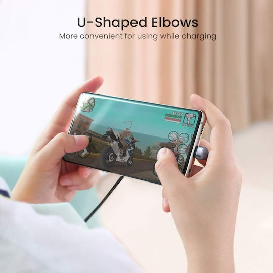 Ugreen USB 2.0 Кабел USB-C Мъжки - USB-A 18W Сив 1м 70313