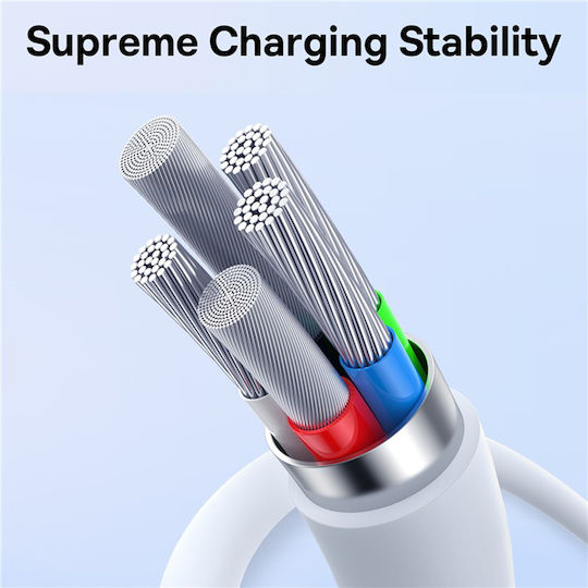 Baseus Superior Series 2 USB 2.0 Cable USB-C Male - USB-C 30W PD White 1m P10365200211-00
