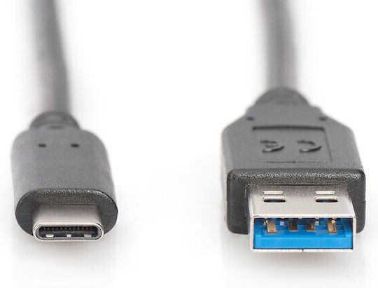 Digitus USB 2.0 Cable USB-C male - USB-A 60W PD Μαύρο 1m DB-300136-010-S