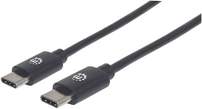 Manhattan USB 2.0 Cable USB-C male - USB-C male Black 1m (353342)