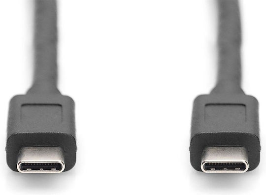 Digitus USB 3.1 Video Cable USB-C male - USB-C 100W PD Μαύρο 1m AK-300139-010-S