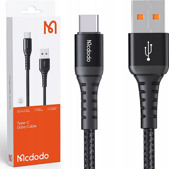 Mcdodo USB 2.0 Cable USB-C male - USB-A 65W Μαύρο 1m CA-2271