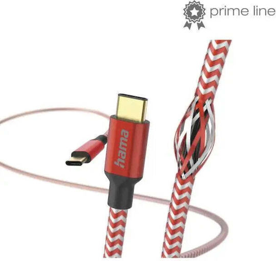 HAMA Cablu USB 2.0 USB-C Masculin - USB-C Roșu 1.5m 00201560