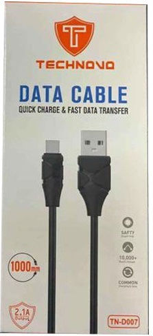Technovo USB 2.0 Kabel USB-C männlich - USB-A Weiß 1m