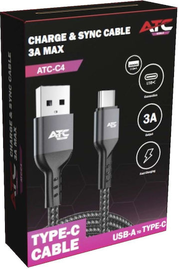 ATC USB Typ-C Kabel USB 2.0 männlich - USB-A Schwarz 1m 20.003.0004