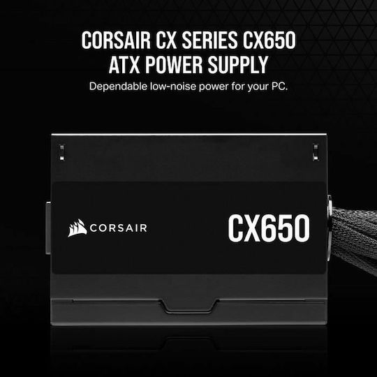 Corsair CORSAIR CX650 650W Μαύρο Τροφοδοτικό Υπολογιστή Full Wired 80 Plus Bronze