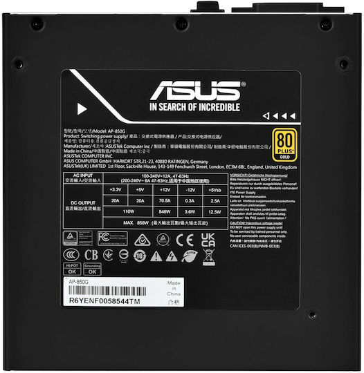 Asus Prime Bulk 850W White Computer Power Supply Full Modular 80 Plus Gold