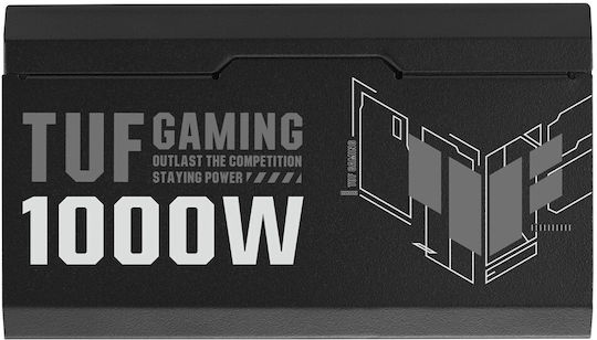 Asus TUF Gaming 1000 1000W Черен Компютърно захранване Пълен модул 80 Plus Gold