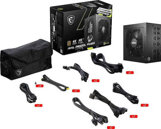 MSI MAG A850GL PCIE5 850W Black Computer Power Supply Full Modular 80 Plus Gold