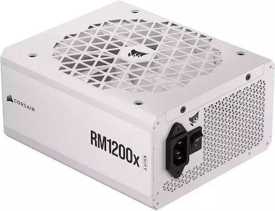 Corsair Shift Series Rm1200x Shift 1200W Бял Компютърно захранване Пълен модул 80 Plus Gold