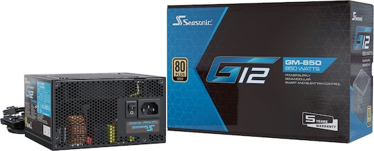 Seasonic G12 GM 850W Black Computer Power Supply Semi Modular 80 Plus Gold