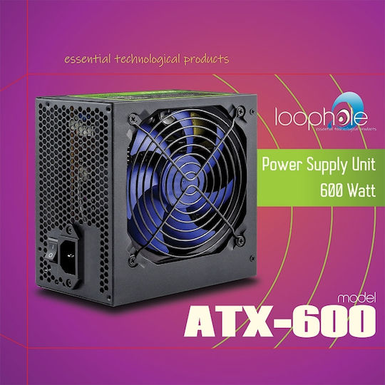 Loophole 600W Schwarz Computer-Netzteil Voll verkabelt (DESK60B)