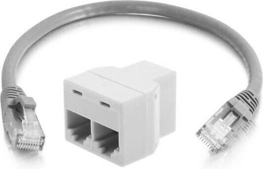 Central Μετατροπέας RJ-45 male σε RJ-45 2x female Λευκό 1τμχ
