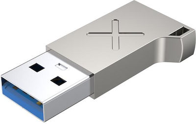 Unitek Μετατροπέας USB-C / USB-A male σε USB-C / USB-A female Ασημί 1τμχ (A1034NI)