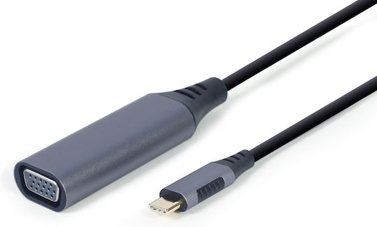 Gembird Μετατροπέας USB-C / VGA male σε USB-C / VGA female Λευκό 1τμχ (A-USB3C-VGA-01)