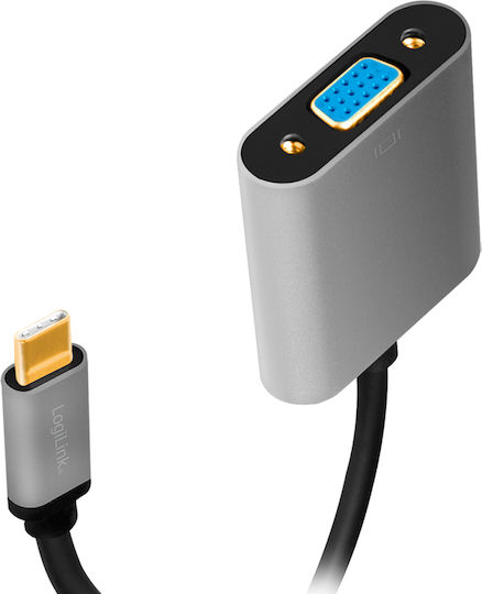 LogiLink Convertor USB-C / VGA masculin în USB-C / VGA feminin Gri 1buc CUA0104