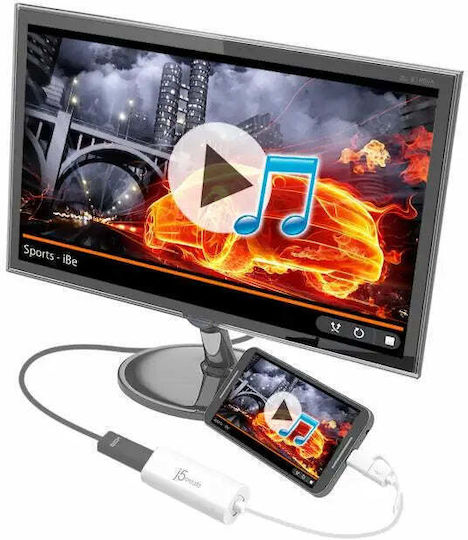 J5create Конвертор USB-C Мъжки към HDMI Женски Бял 1 Брой JUA165C-N