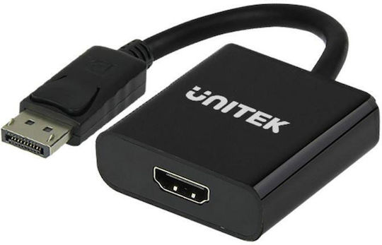 Unitek Μετατροπέας DisplayPort / HDMI male σε DisplayPort / HDMI female Λευκό 1τμχ Y-5118DA
