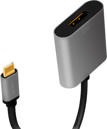 LogiLink USB-C / DisplayPort Männlich Zu USB-C / DisplayPort Weiblich Grau 1Stück