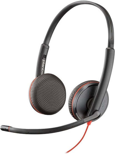Plantronics Blackwire C3325 On Ear Multimedia Ακουστικά με μικρόφωνο και σύνδεση 3.5mm Jack / USB-A