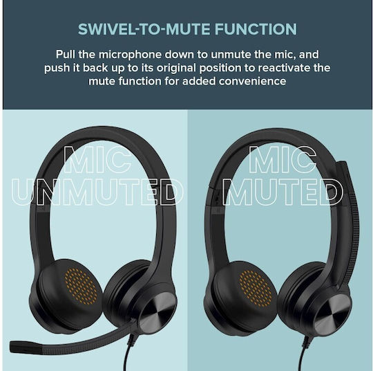 Creative Chat USB On Ear Multimedia Ακουστικά με μικροφωνο και σύνδεση USB-C