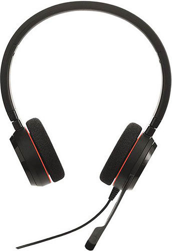 Jabra Evolve 20SE UC Stereo На ушите Мултимедийни слушалки с микрофон и връзка USB-A в Черен цвят