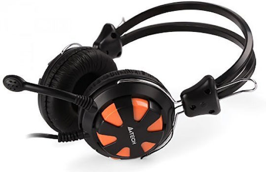A4Tech HS-28-3 Over Ear Multimedia Headphone with Microphone 3.5mm Jack Orange