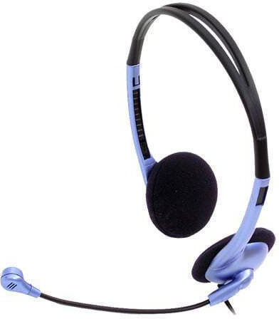 Genius On Ear Multimedia Headphone with Microphone 3.5mm Jack Blue 31710037100