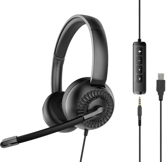 SpeedLink Auf dem Ohr Multimedia-Headsets mit Mikrofon und Verbindung 3,5 mm Klinke in Schwarz Farbe SL-870007-BK