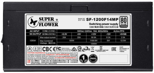 Super Flower Leadex 1200W Schwarz Computer-Netzteil Vollständig modular 80 Plus Platin