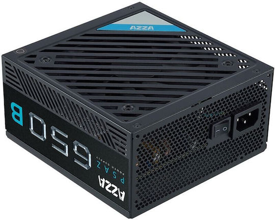 Azza PSAZ-650B 650W Μαύρο Τροφοδοτικό Υπολογιστή Full Wired 80 Plus Standard