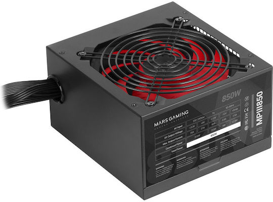 Mars Gaming MPIII850 850W Черен Компютърно захранване Пълен кабел