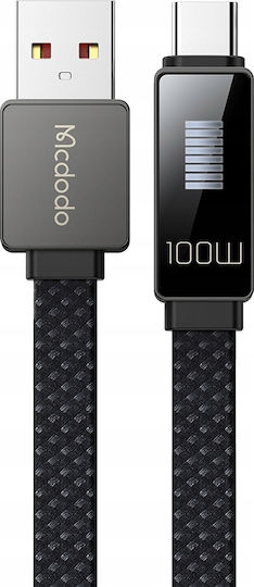 Mcdodo LED USB 2.0 Cable USB-C Male - USB-A 100W Black 1.2m CA-4980