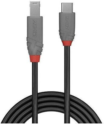 Lindy USB 3.2 Cable USB-C male - USB-B Μαύρο 2m 36667