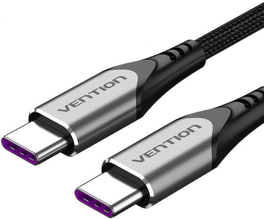 Vention Regular USB 2.0 Cablu USB-C bărbătesc - USB-C 100W Negru 1m (TAEHF)