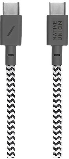 Native Union Belt USB 2.0 Cable USB-C Male - USB-C PD Black 1.2m BELT-C-ZEB-2-NP