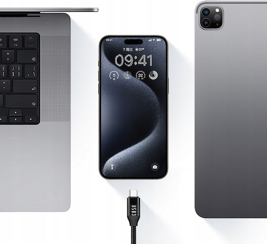 Mcdodo USB 2.0 Cable USB-C male - USB-C 100W PD Μαύρο 1.2m CA-7132