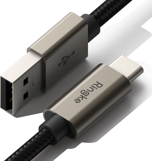 Ringke Regular USB 2.0 Cablu USB-C bărbătesc - USB-A 60W Negru 0.5m
