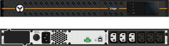 Vertiv Edge 1U Стелажно Монтиране UPS (VI) Интерактивна Линия 1000VA 900W с 6 IEC AC Гнезда