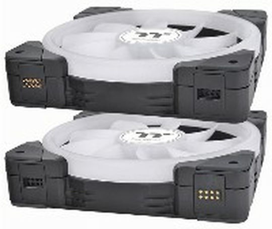 Thermaltake SWAFAN EX12 Sync TT Premium Edition Reverse Blade Case Fan 120mm 2000rpm 57.11cfm with ARGB Lighting and 4-Pin PWM Connection 3pcs