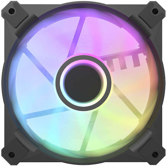 Darkflash Infinity 8 5in1 Вентилатор За Кутия 120мм (2000об/мин / 62.18cfm) С RGB Осветление И Свързване 4-изводна ШИМ