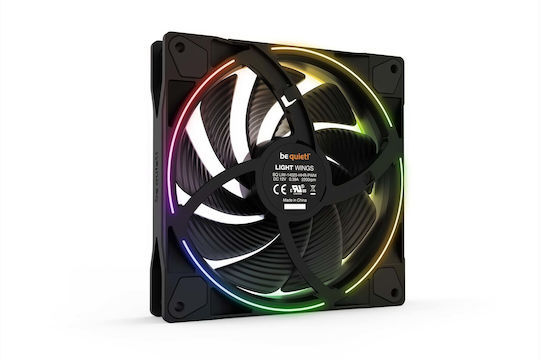Be Quiet Light Wings High Speed Case Fan 140mm (2200rpm / 71.7cfm) with ARGB Lighting and 4-Pin PWM Connection