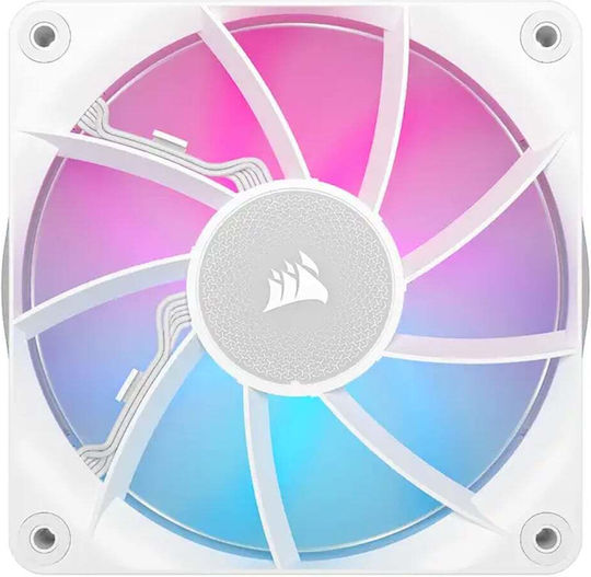 Corsair iCue Link RX120 Case Fan 2100rpm 74.2cfm with RGB Lighting and 4-Pin PWM Connection White