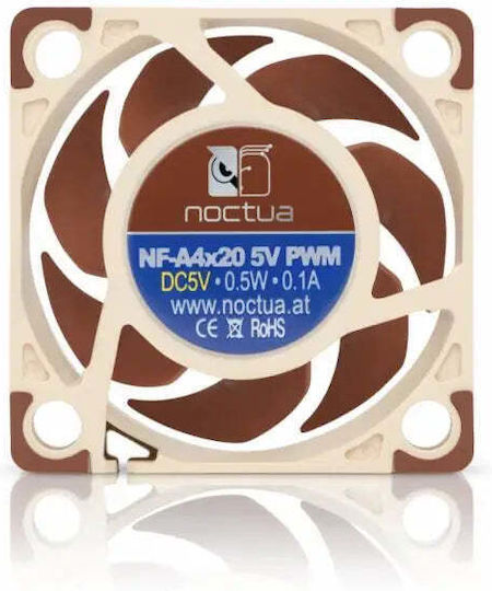 Noctua NF-A4x20 5V Case Fan 40mm (5000rpm / 5.53cfm) Χωρίς Led Φωτισμό και Σύνδεση 4-Pin PWM Καφέ