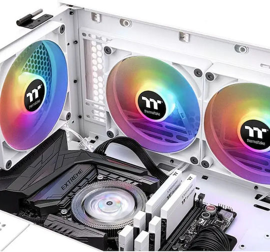 Thermaltake CT140 Sync PC Case Fan (1500rpm / 77.37cfm) με ARGB Φωτισμό και Σύνδεση 3-Pin / 4-Pin PWM 2τμχ Λευκό