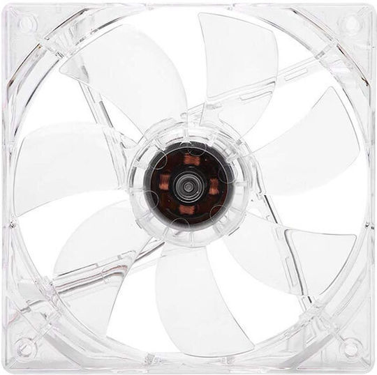 63032 Case Fan 80mm (2500rpm) με RGB Φωτισμό και Σύνδεση 4-Pin Molex Διάφανο