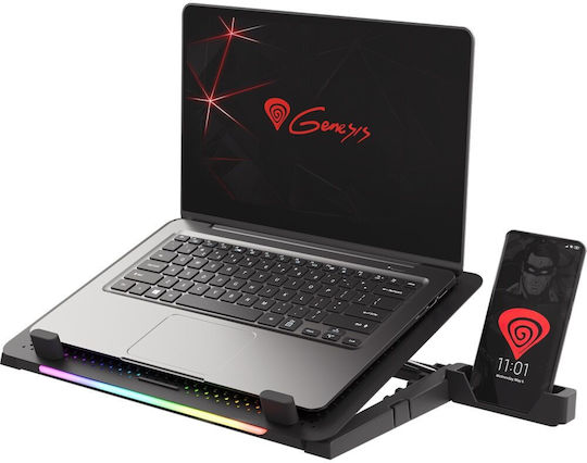 Genesis Oxid 450 RGB Cooling Pad για Laptop έως 15.6" με 1 Ανεμιστήρα