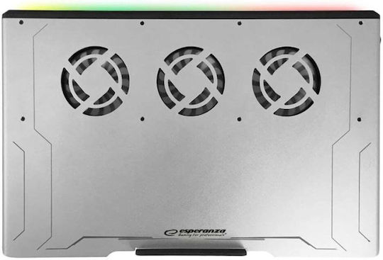 Esperanza Boreas Cooling Pad για Laptop έως 19" με 3 Ανεμιστήρες και Φωτισμό Γκρι