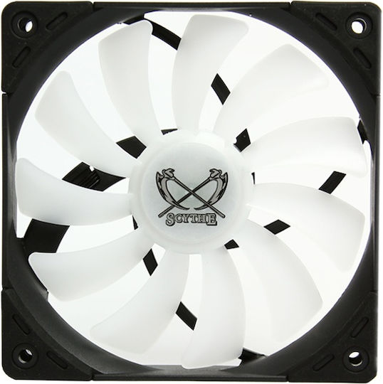 Scythe Kaze Flex 120 PWM Gehäuselüfter mit RGB Beleuchtung und Verbindung 4-Pin 1Stück Schwarz