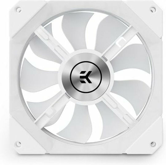 Ekwb Impulse 120 Gehäuselüfter (1800rpm / 57,5cfm) mit RGB-Beleuchtung und Verbindung 3-polig / 4-Pin PWM Weiß